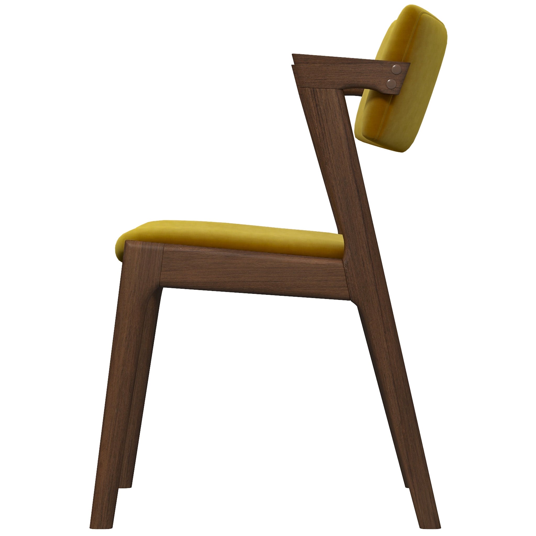 Ricco Dining Chair Dark Yellow Velvet