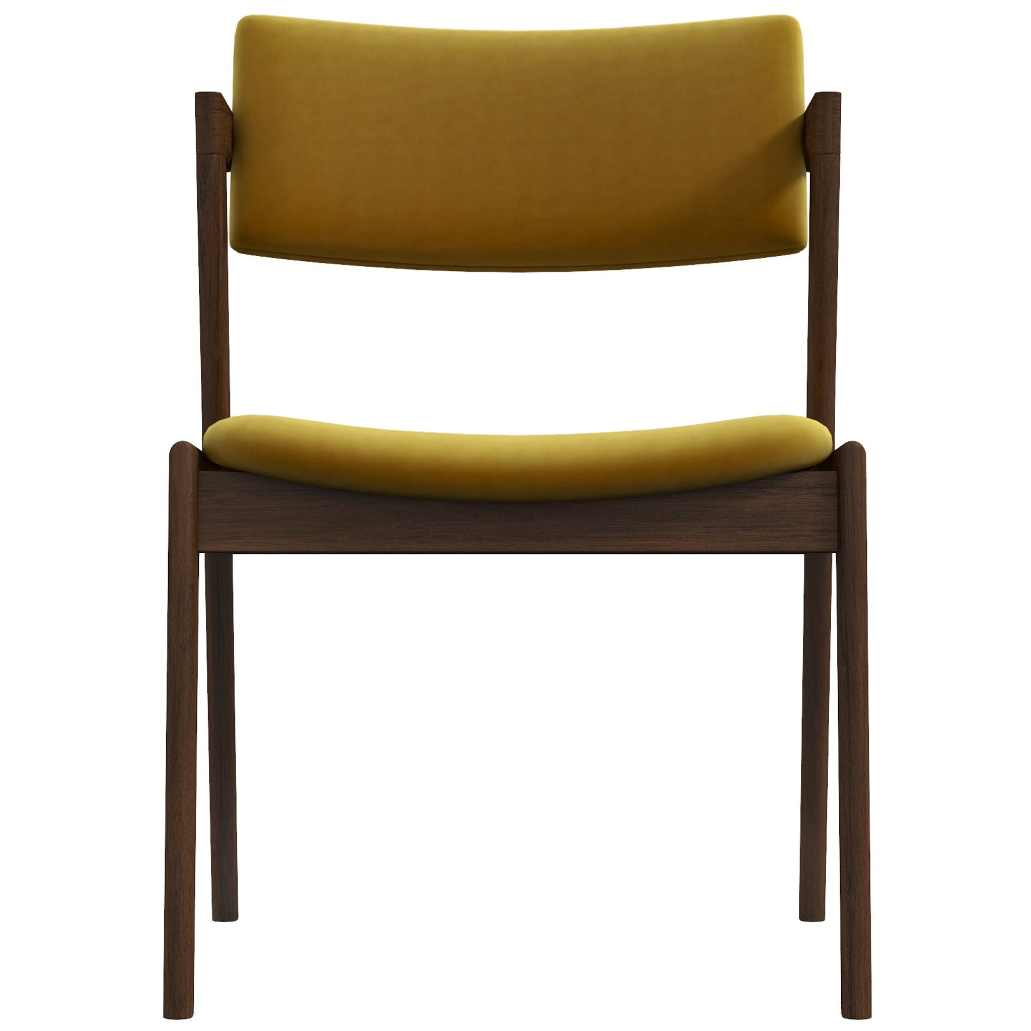 Ricco Dining Chair Dark Yellow Velvet