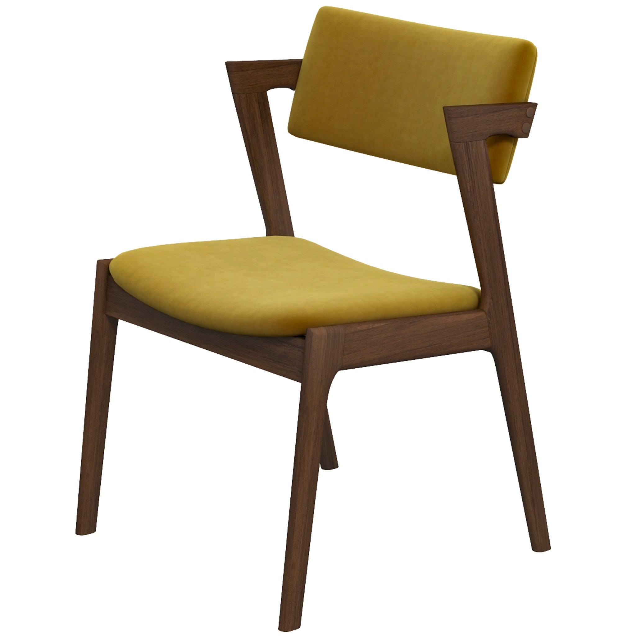 Ricco Dining Chair Dark Yellow Velvet