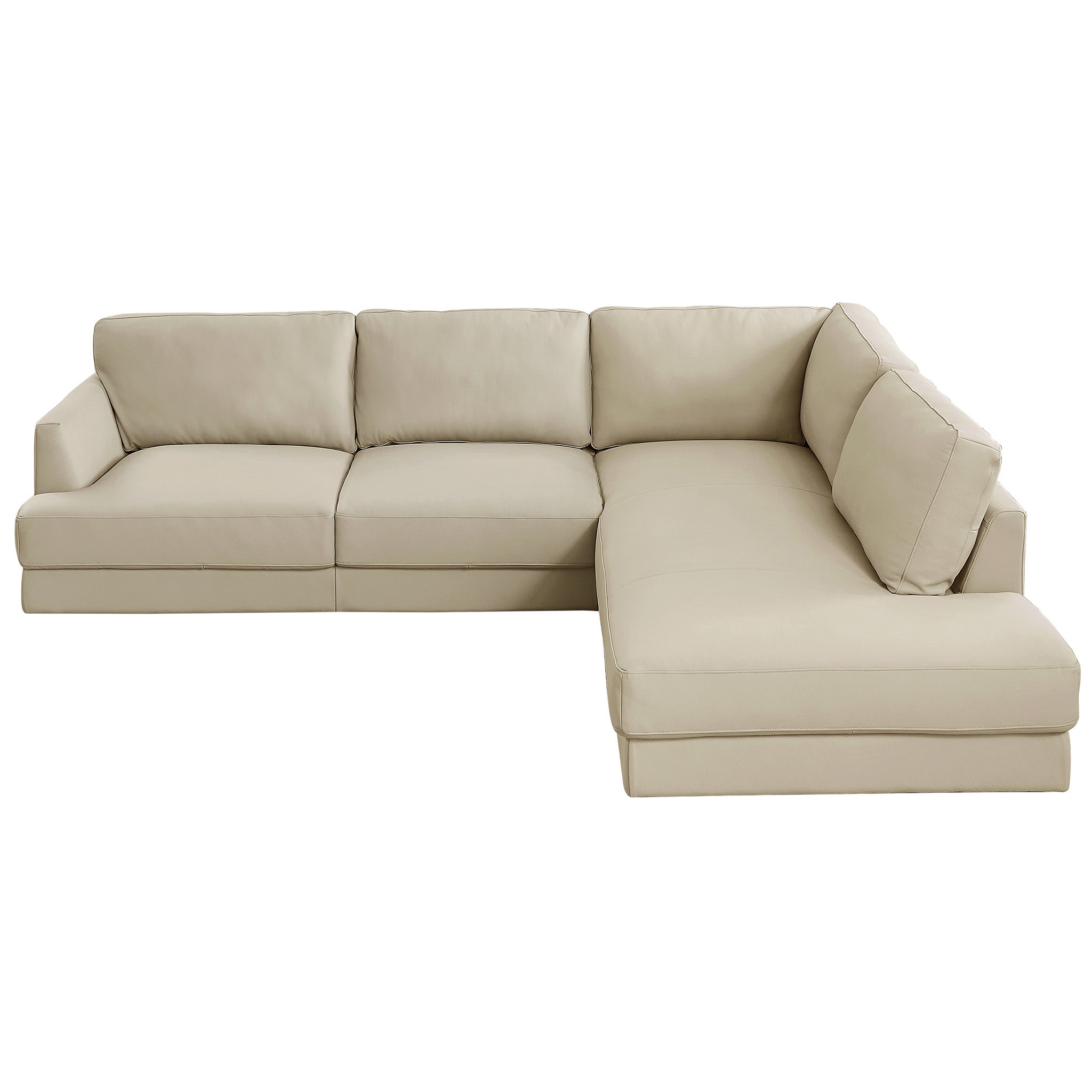 Glendale Sectional Right Cream Leather