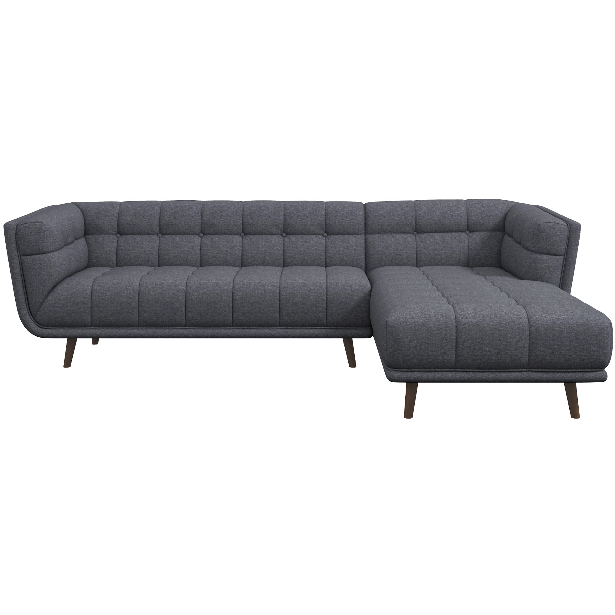 Kano Sectional Sofa Dark Gray Right Facing Chaise