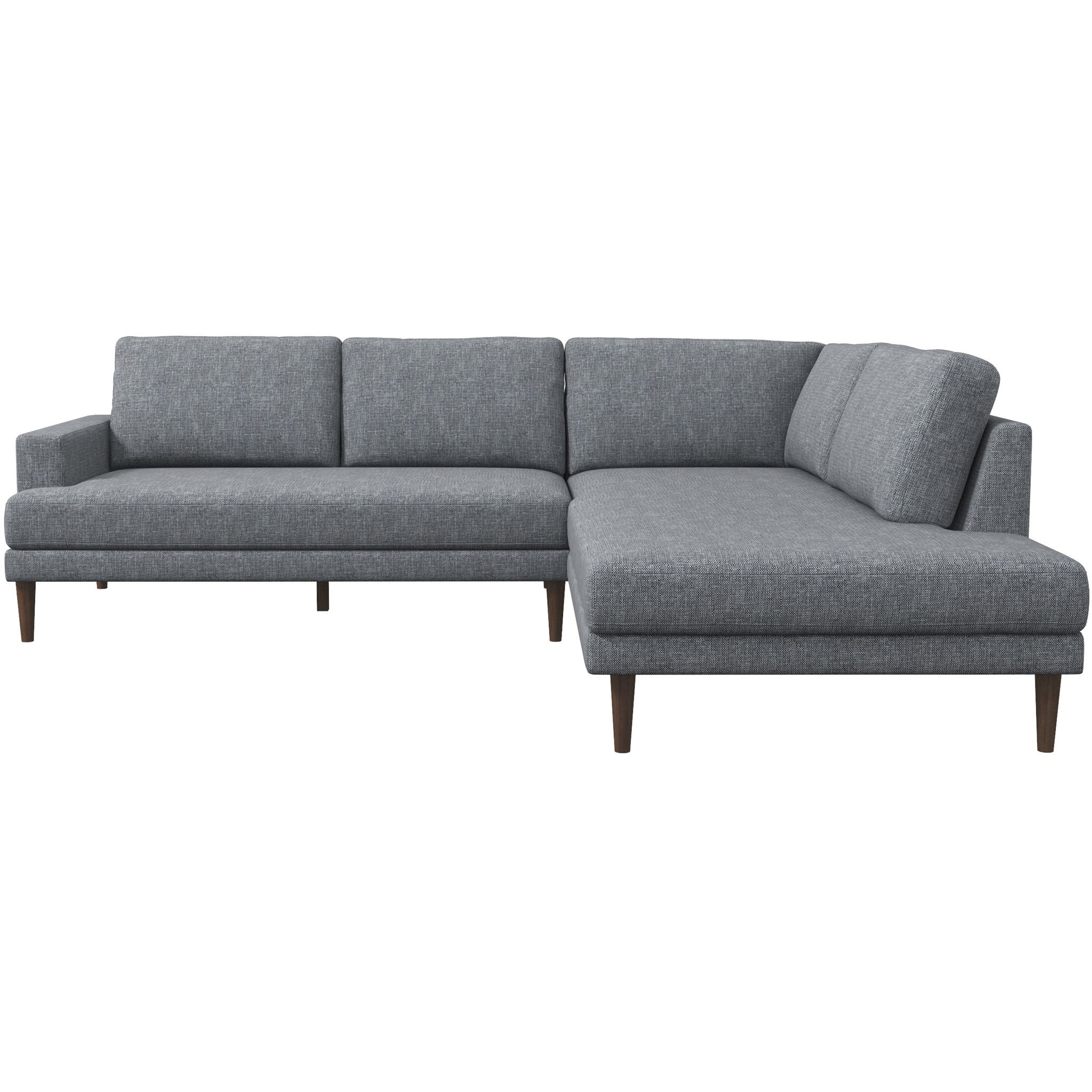 Harmony Sectional Sofa Gray Right Facing Chaise