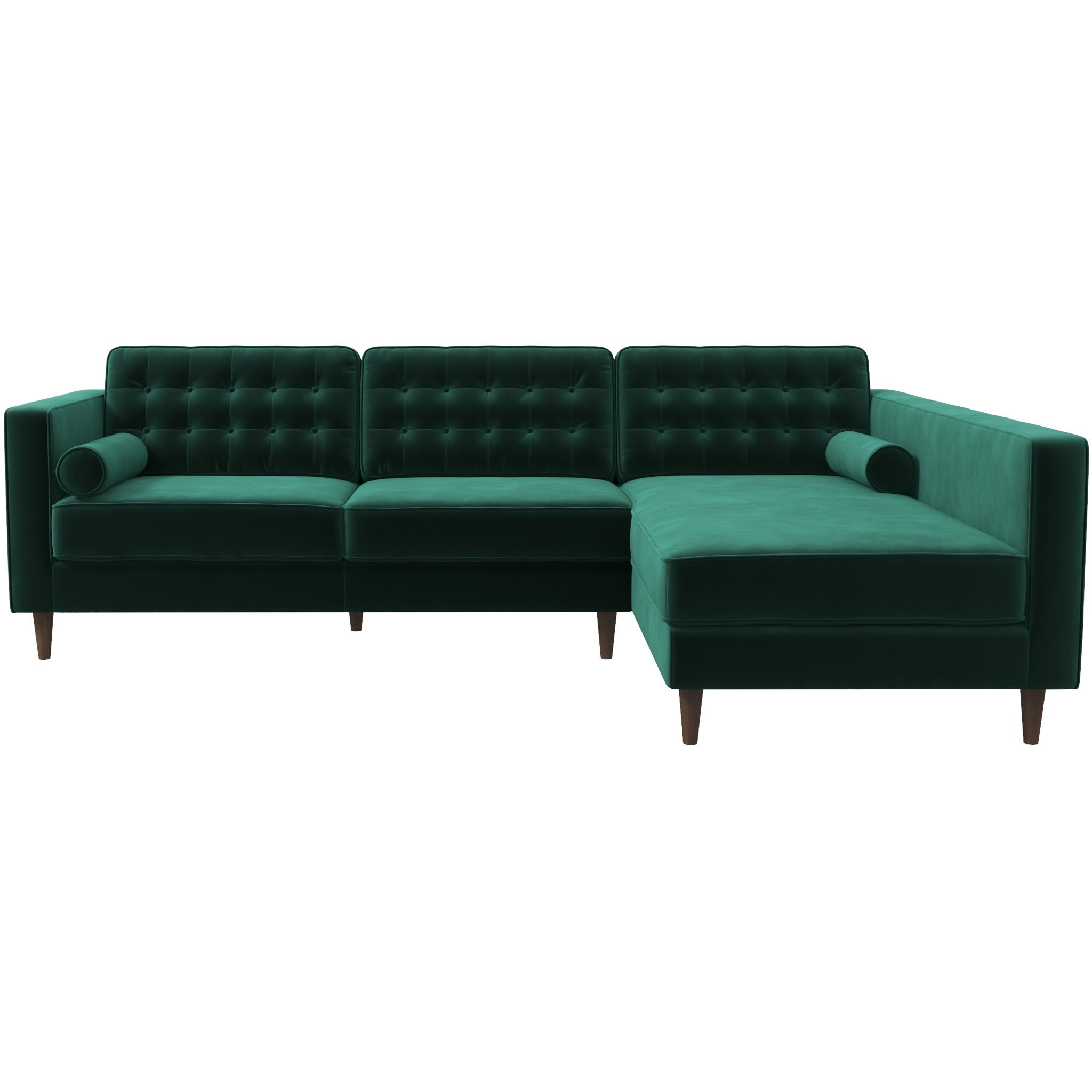 Olson Sectional Sofa Green Right Chaise