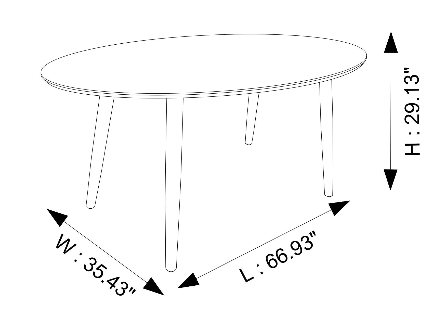 Rixos Dining set with 4 Collins Dining Chairs White