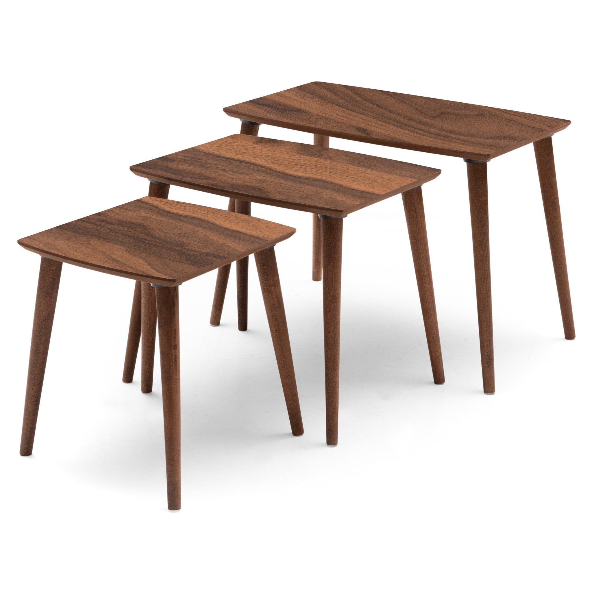 Ruya Walnut Nesting Table 3 Pcs