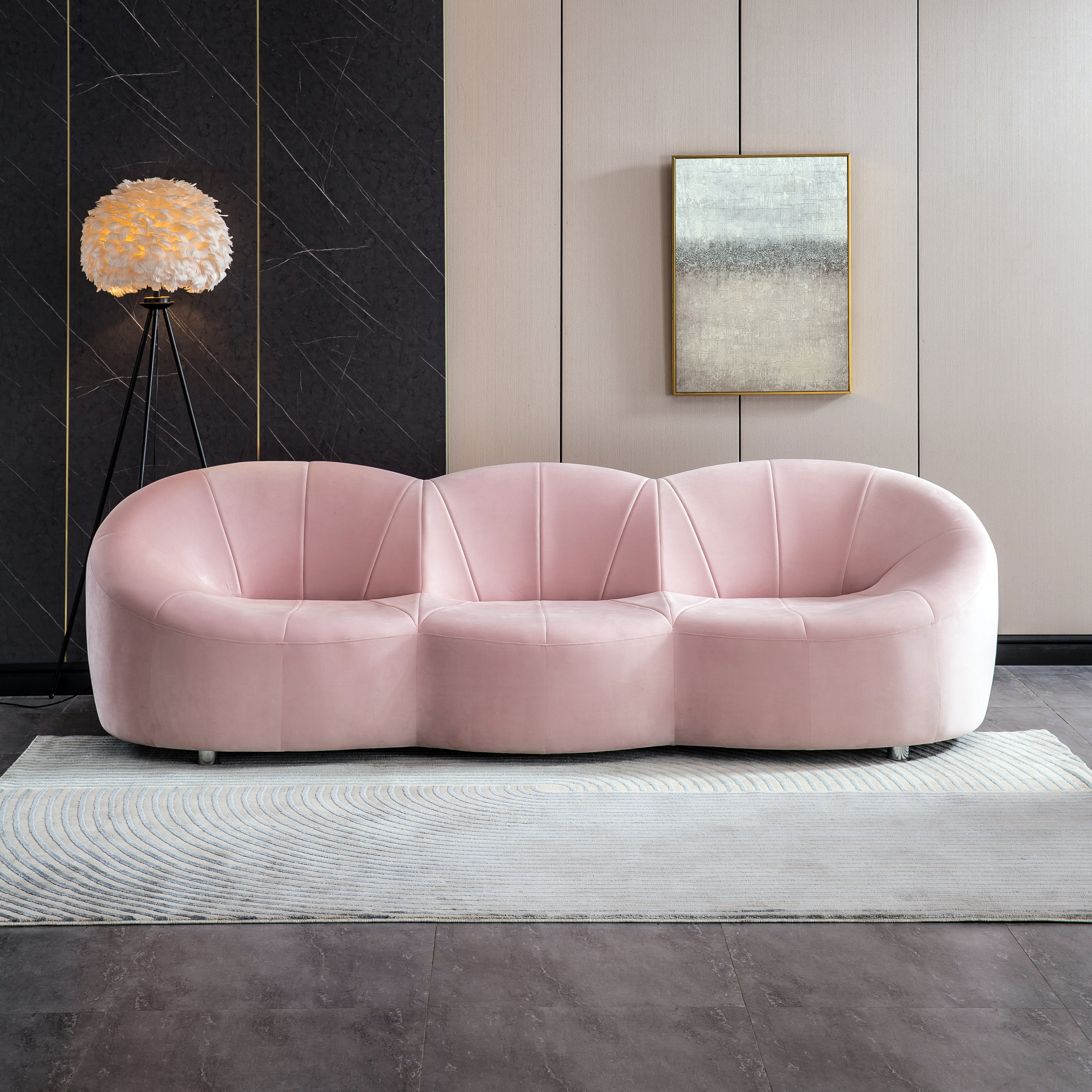 Montje Velvet Sofa Pink