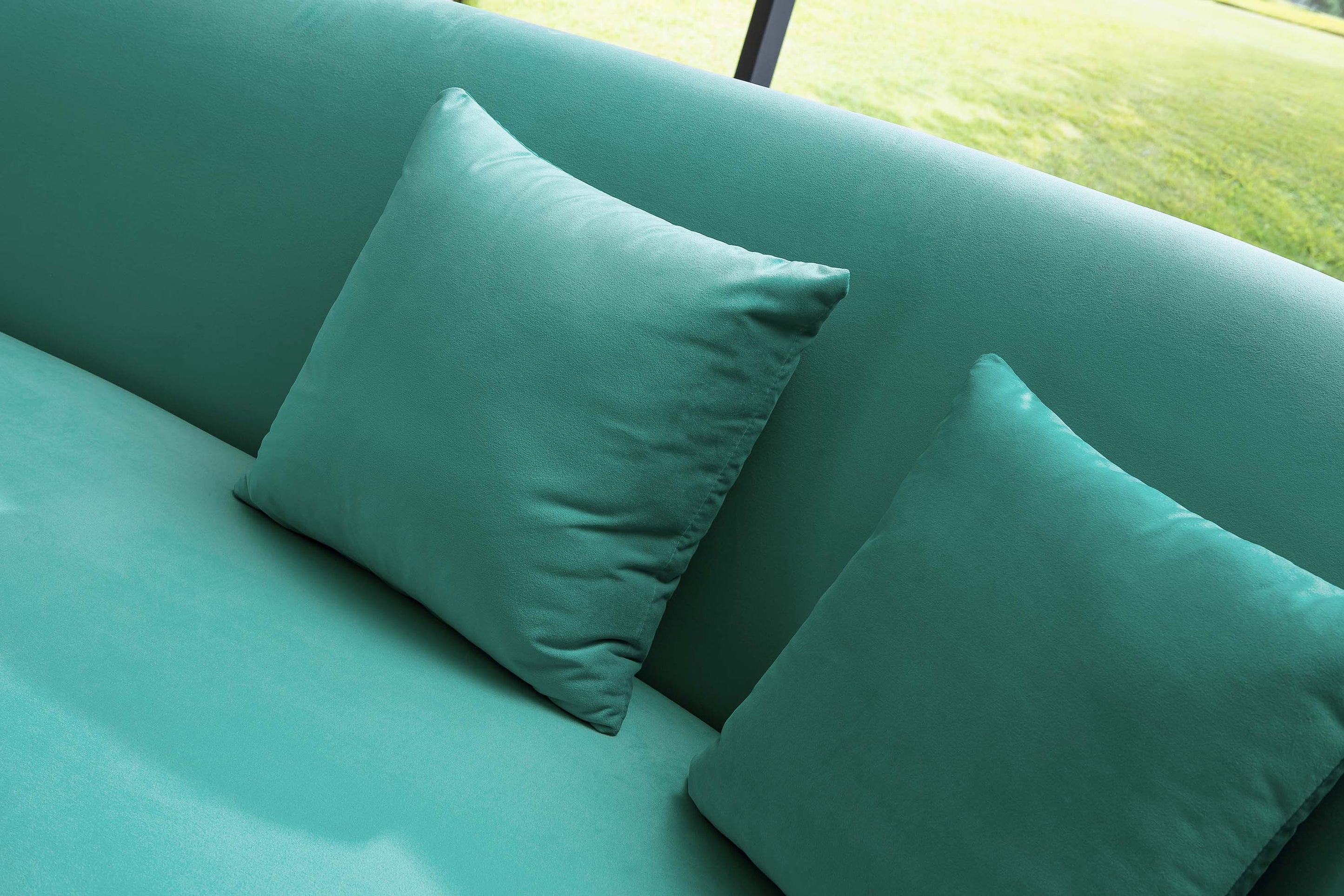 Kalida Velvet Sofa Blue