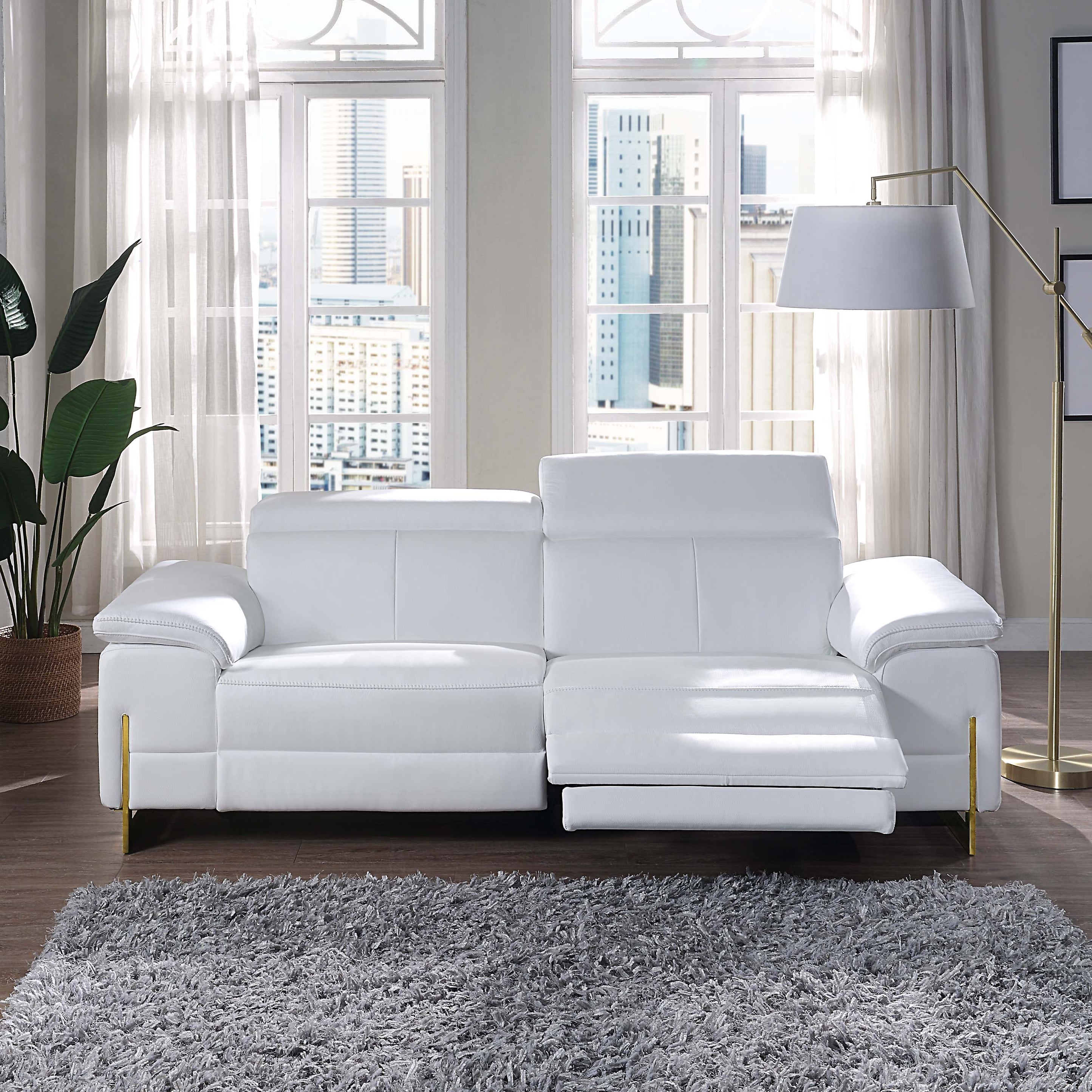 Ebern Reclining Sofa White