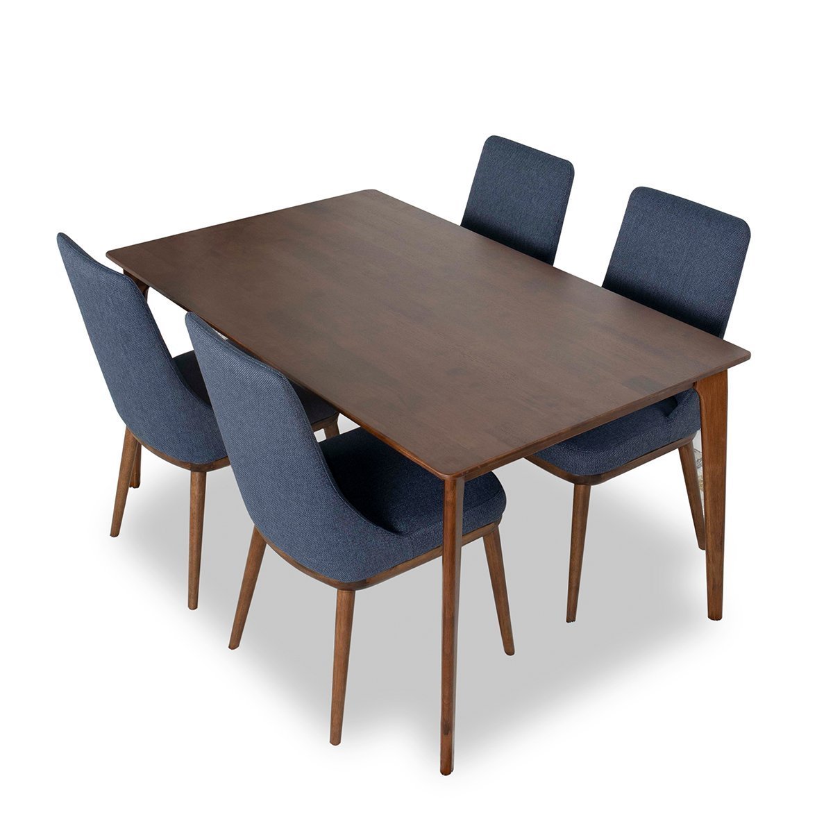 Selena Dining set with 4 Brighton Dining Chairs Navy Blue