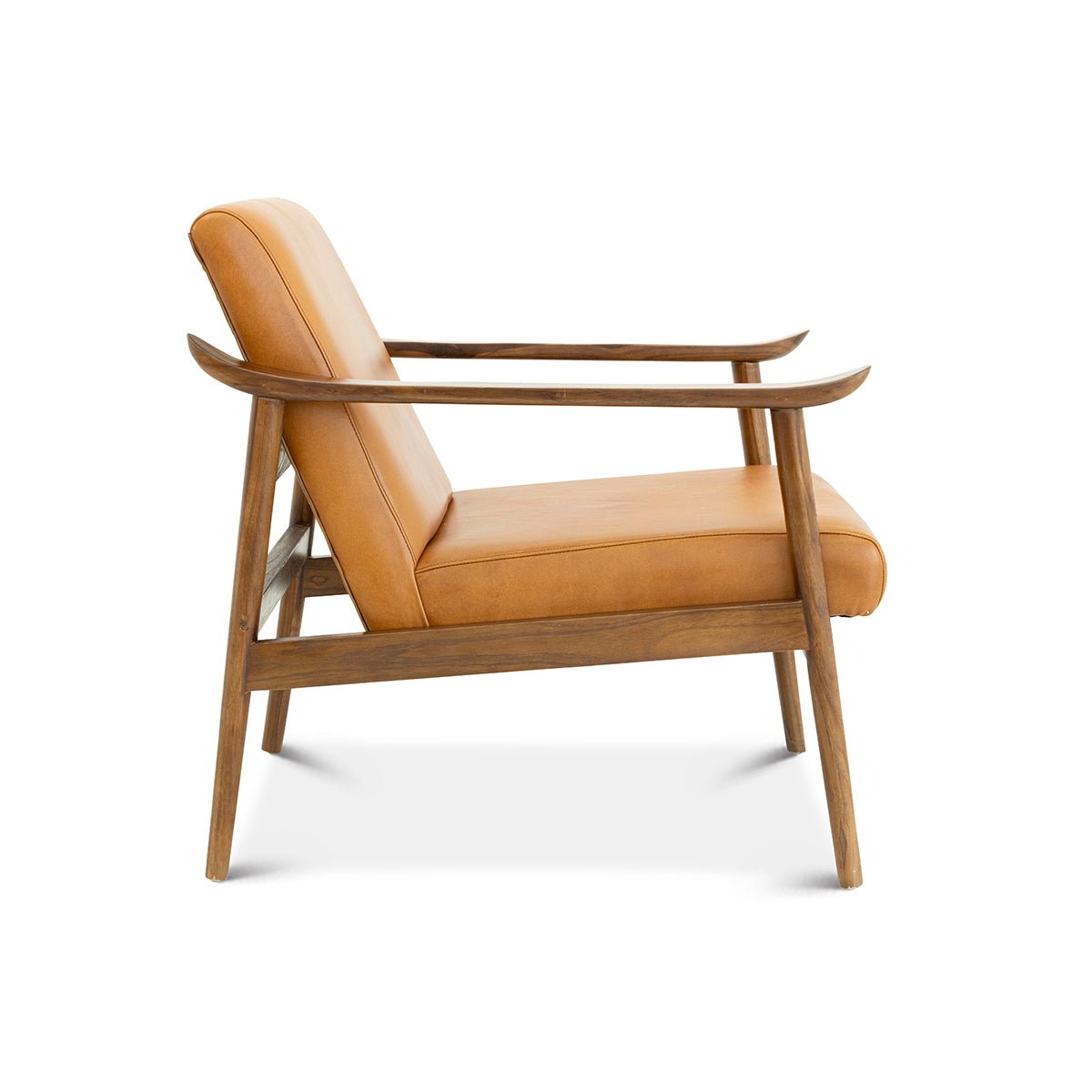 Mameda Tan Leather Lounge Chair