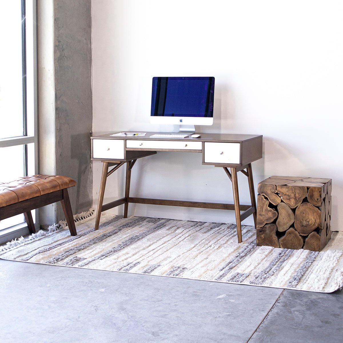 Sutton Mid Century Modern Home Office Desk