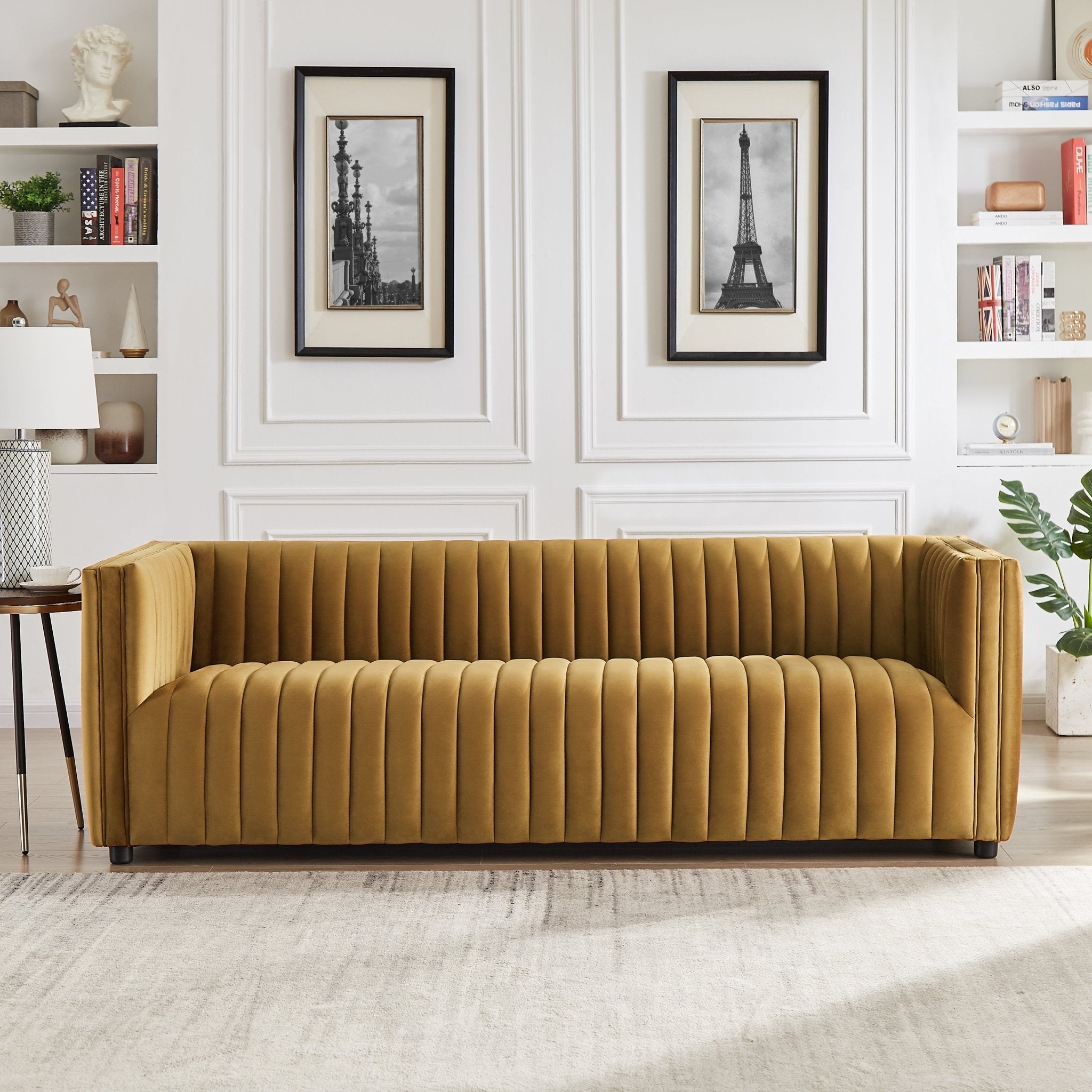 Sierra Gold Velvet Sofa