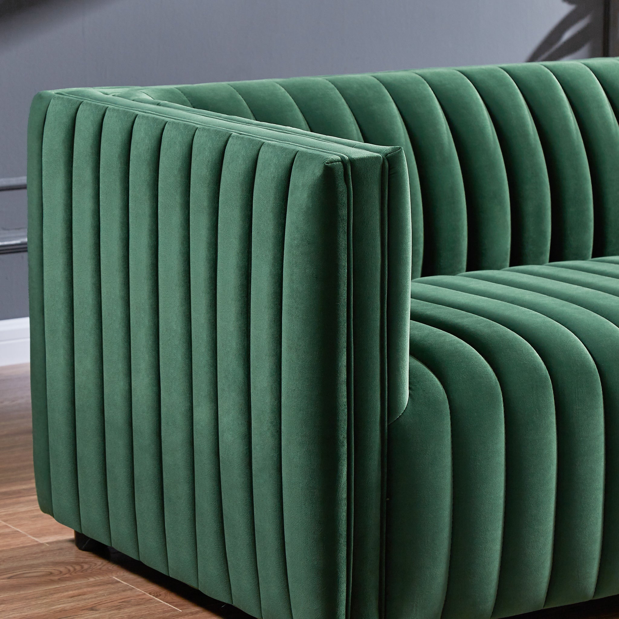 Sierra Dark Green Velvet Sofa