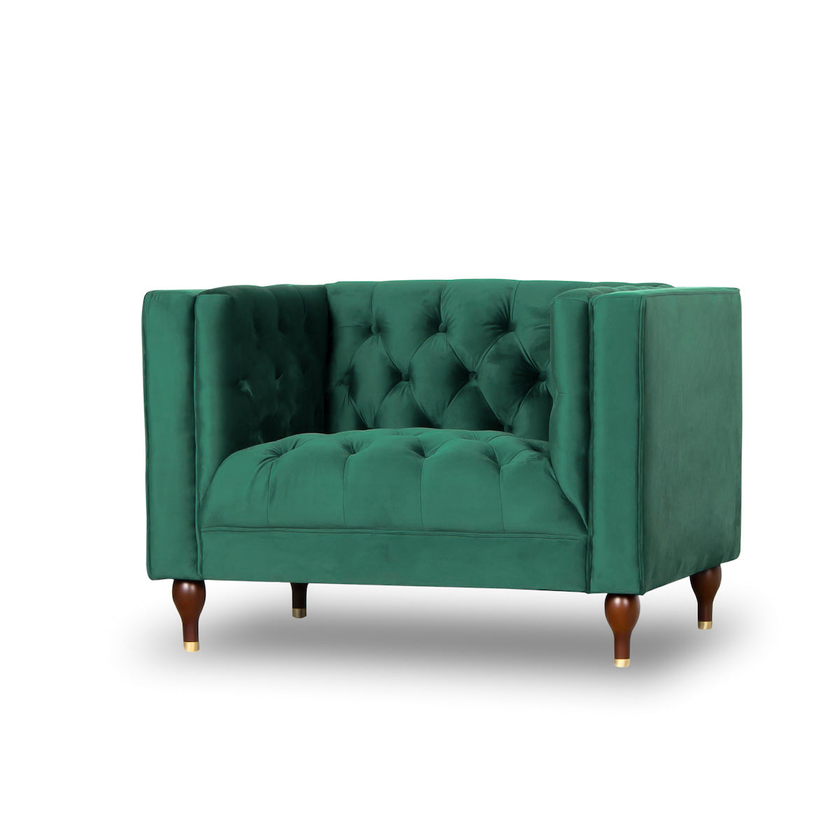 Houston Green Velvet Armchair