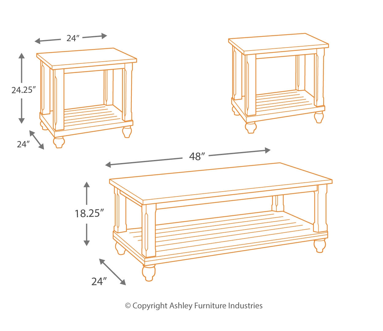 Mallacar Table (Set of 3)