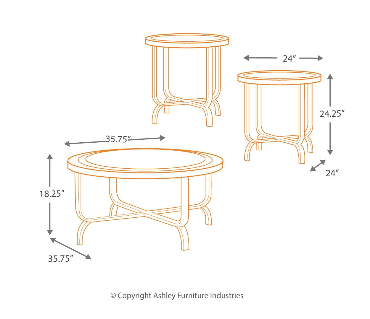 Ferlin Table (Set of 3)