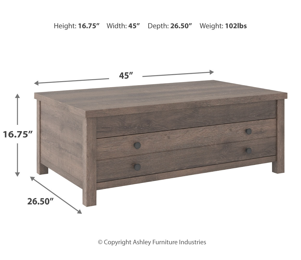 Arlenbry Coffee Table with Lift Top