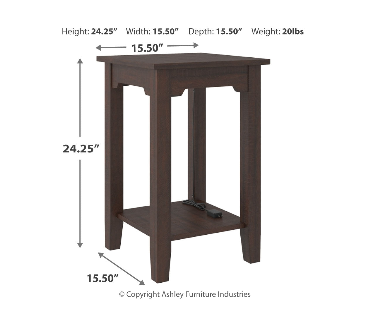 Camiburg Chairside End Table