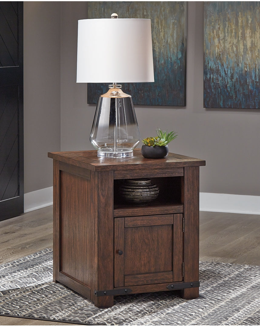 Budmore End Table with USB Ports & Outlets