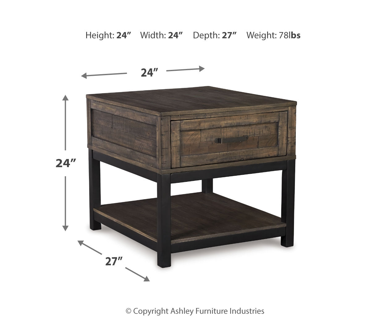 Johurst Coffee Table with 1 End Table