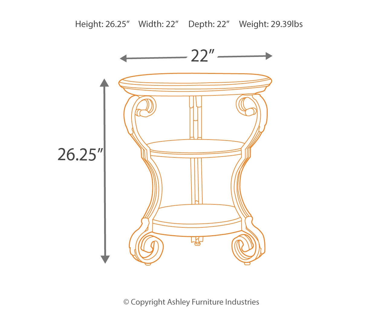 Nestor Chairside End Table