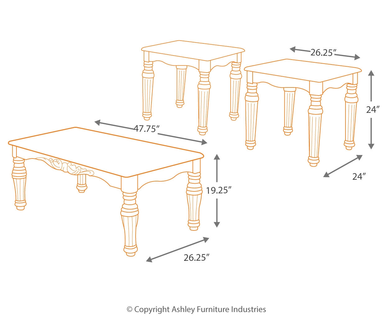 North Shore Table (Set of 3)