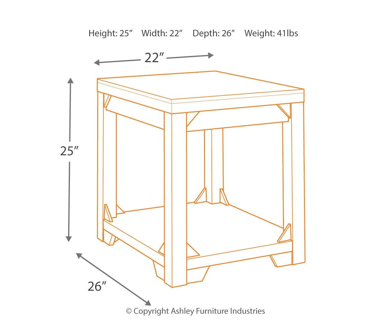 Fregine End Table