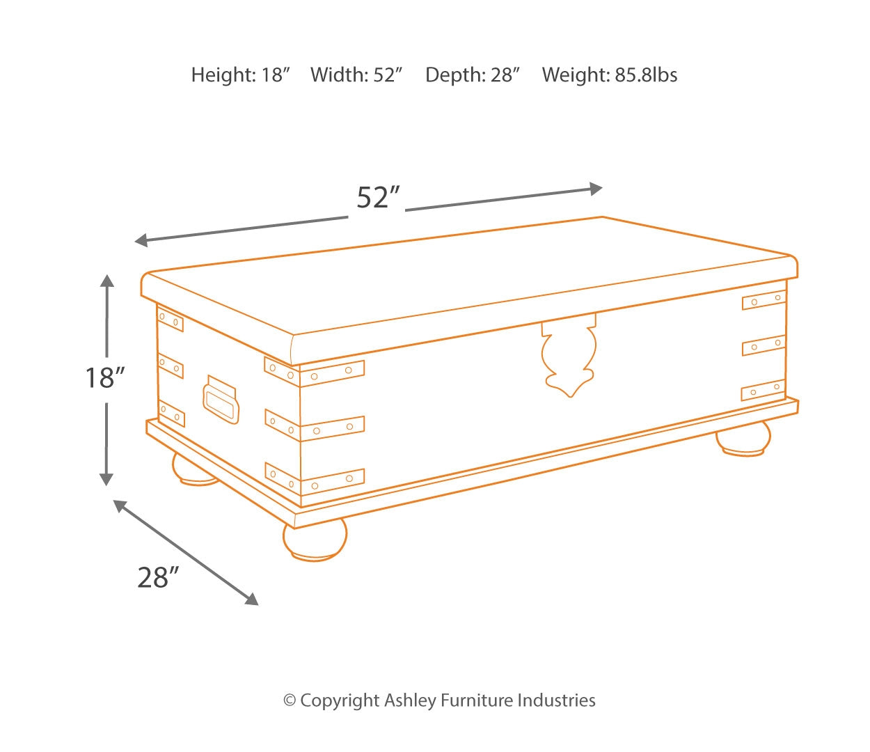 Carynhurst Coffee Table with Lift Top