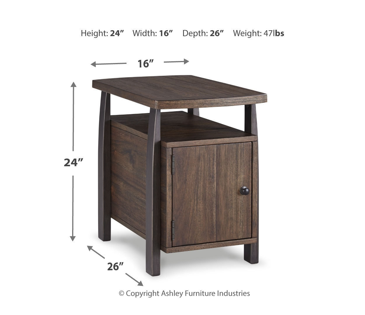 Vailbry Chairside End Table