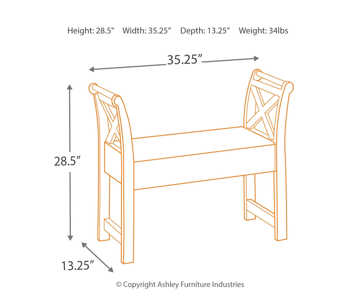 Abbonto Accent Bench