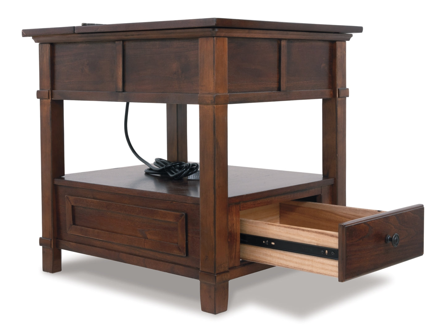 Gately End Table with Storage & Power Outlets