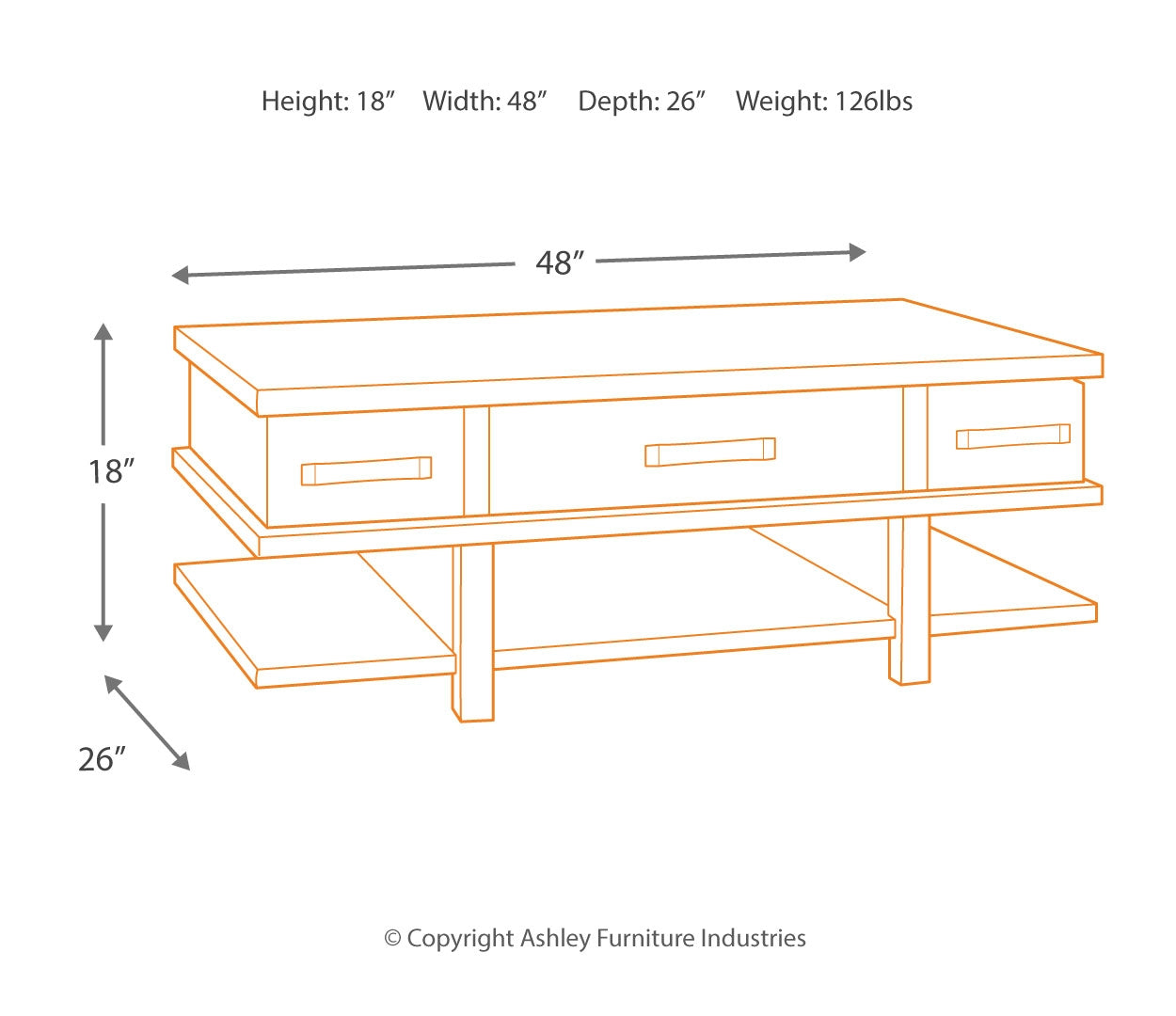 Stanah Coffee Table with Lift Top