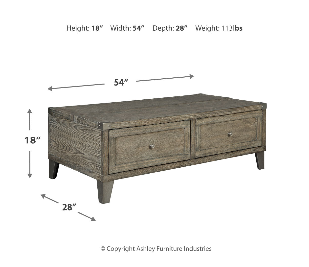 Chazney Coffee Table with Lift Top