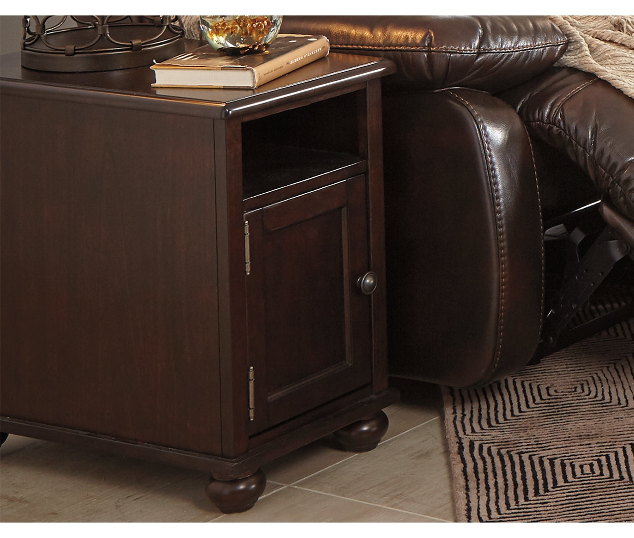 Barilanni Chairside End Table with USB Ports & Outlets