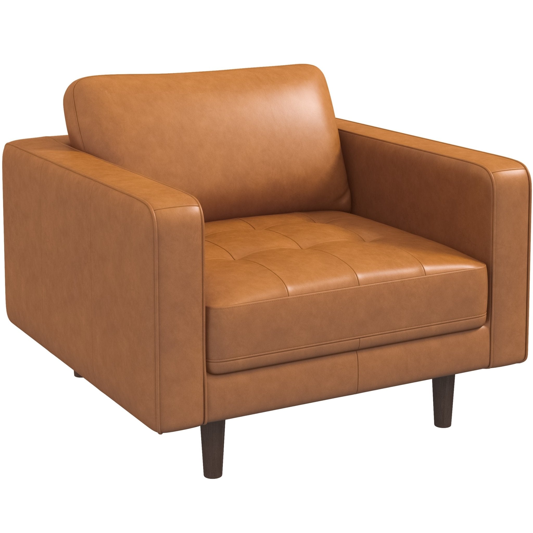 Tessa Leather Lounge Chair Tan Leather