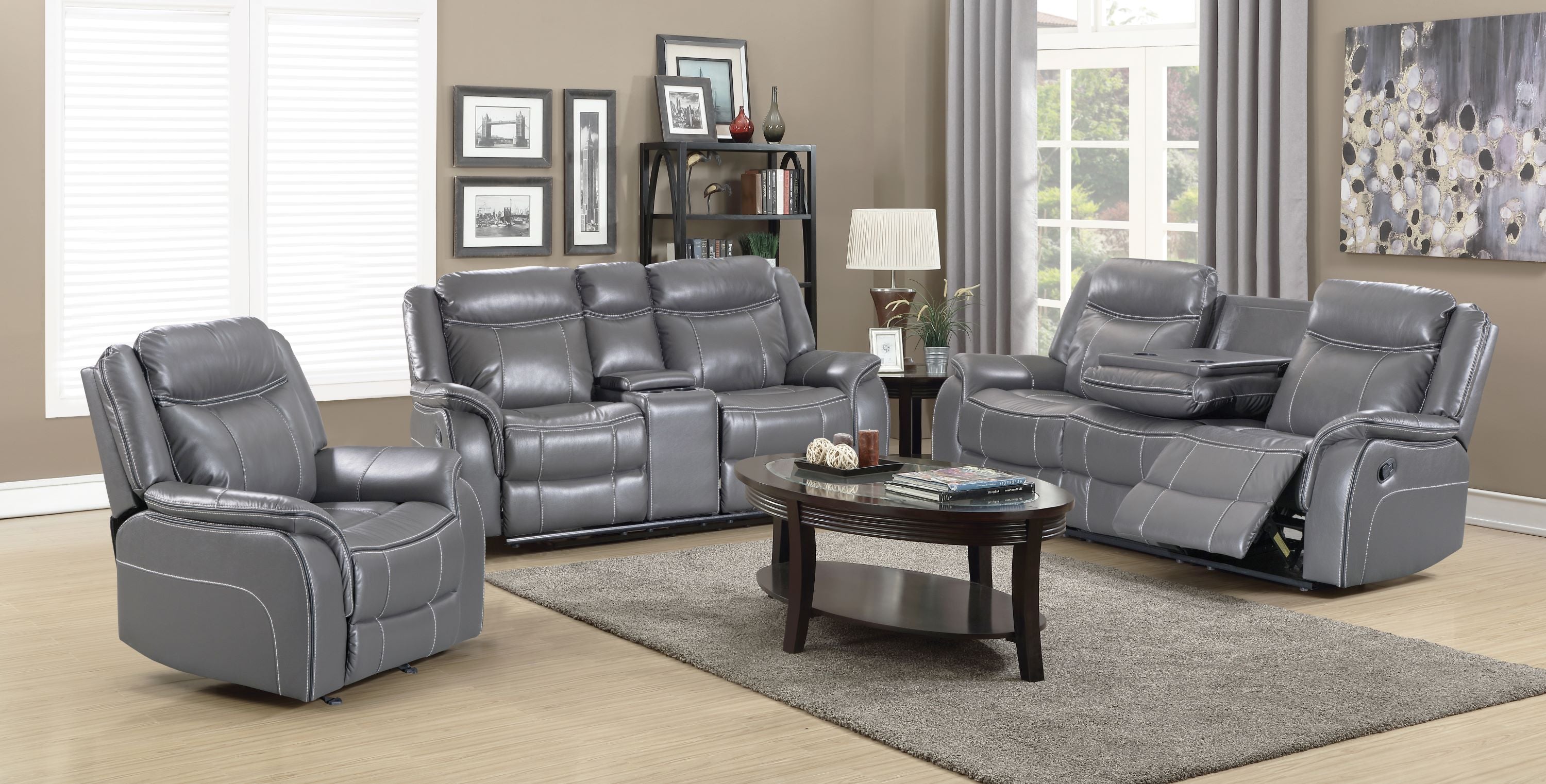 Maurese Recliner Living Room Set, Sofa Loveseat