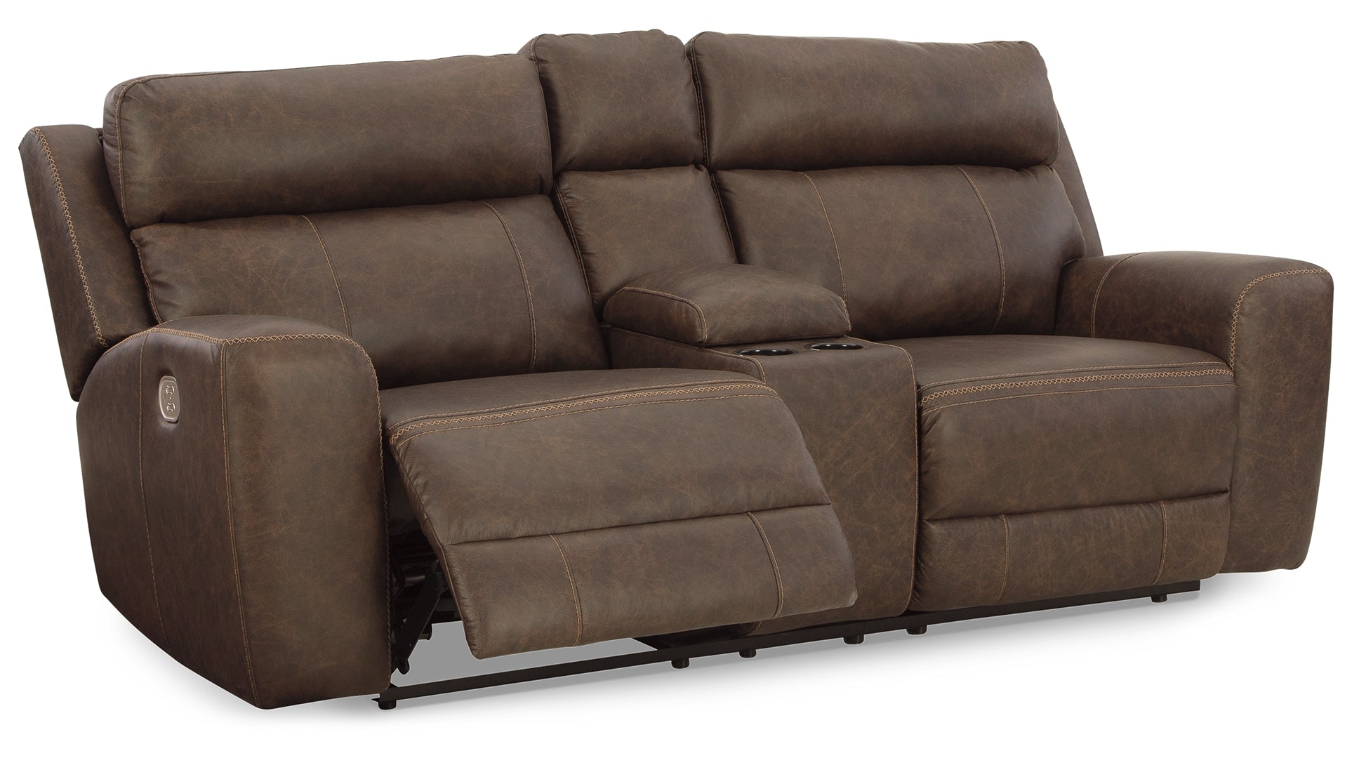 Roman Power Reclining Loveseat with Console