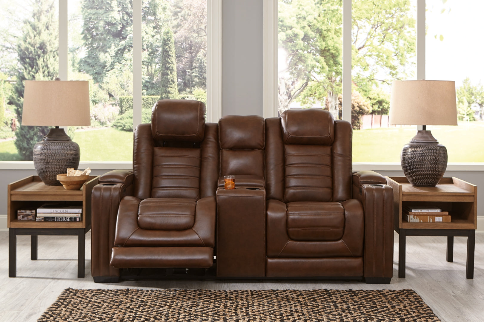 Backtrack Power Reclining Loveseat with Console