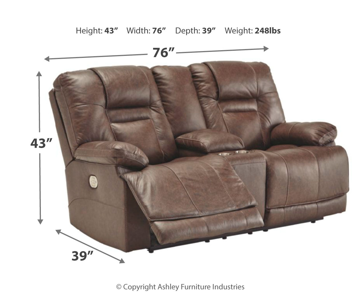 Wurstrow Power Reclining Loveseat