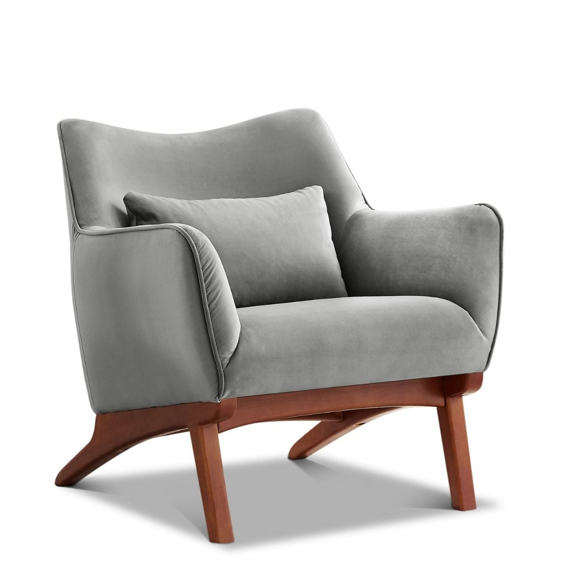 Casper Gray Velvet Armchair