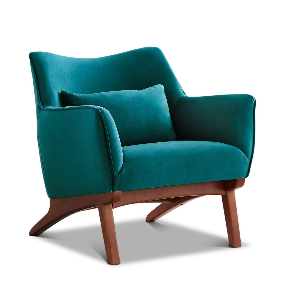 Casper Teal Velvet Lounge Chair