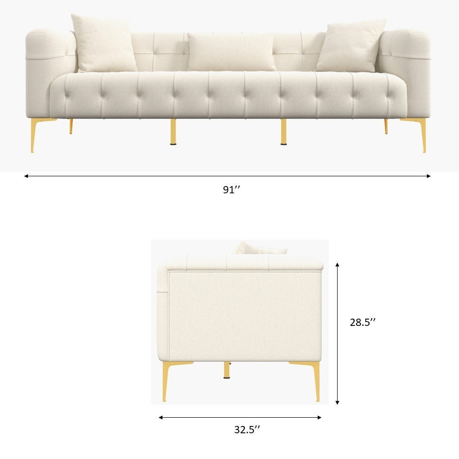 Uptown Cream Boucle Sofa