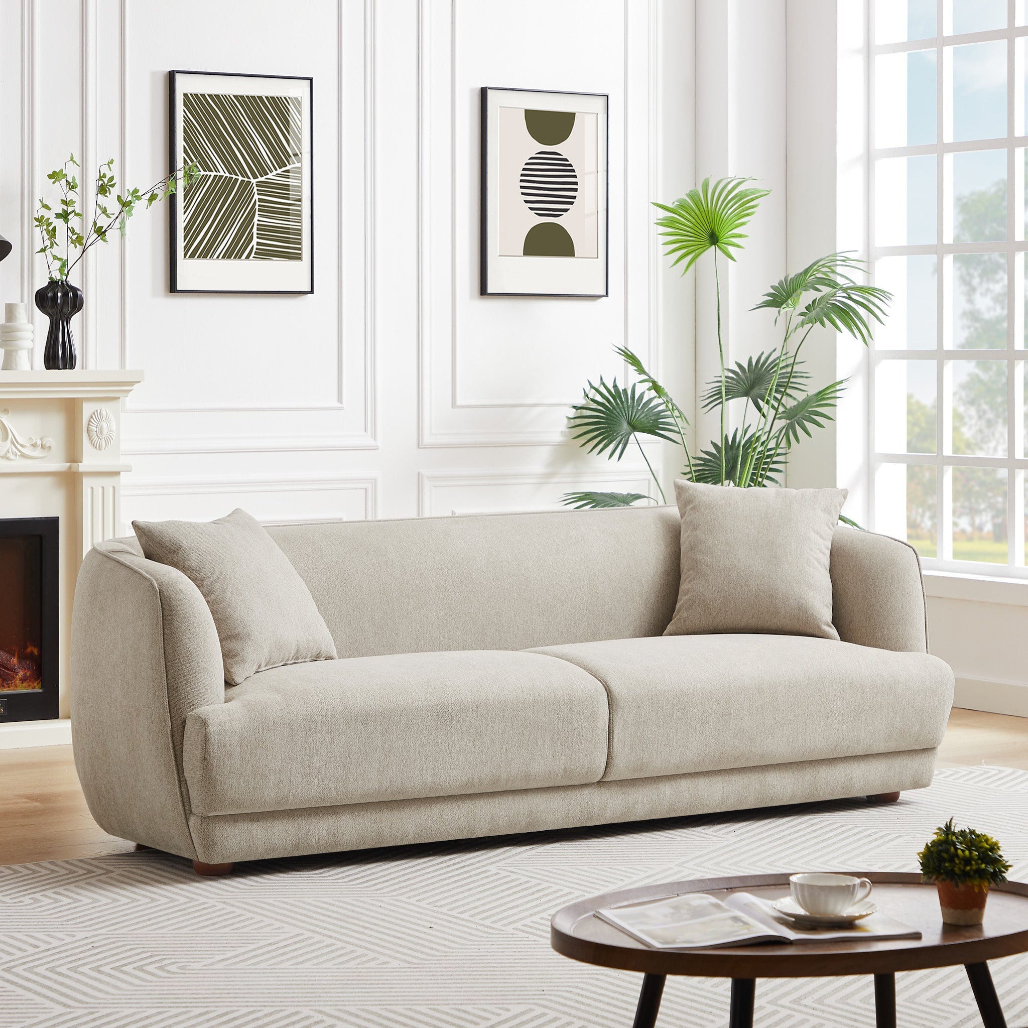 Venus Mocha Linen Sofa