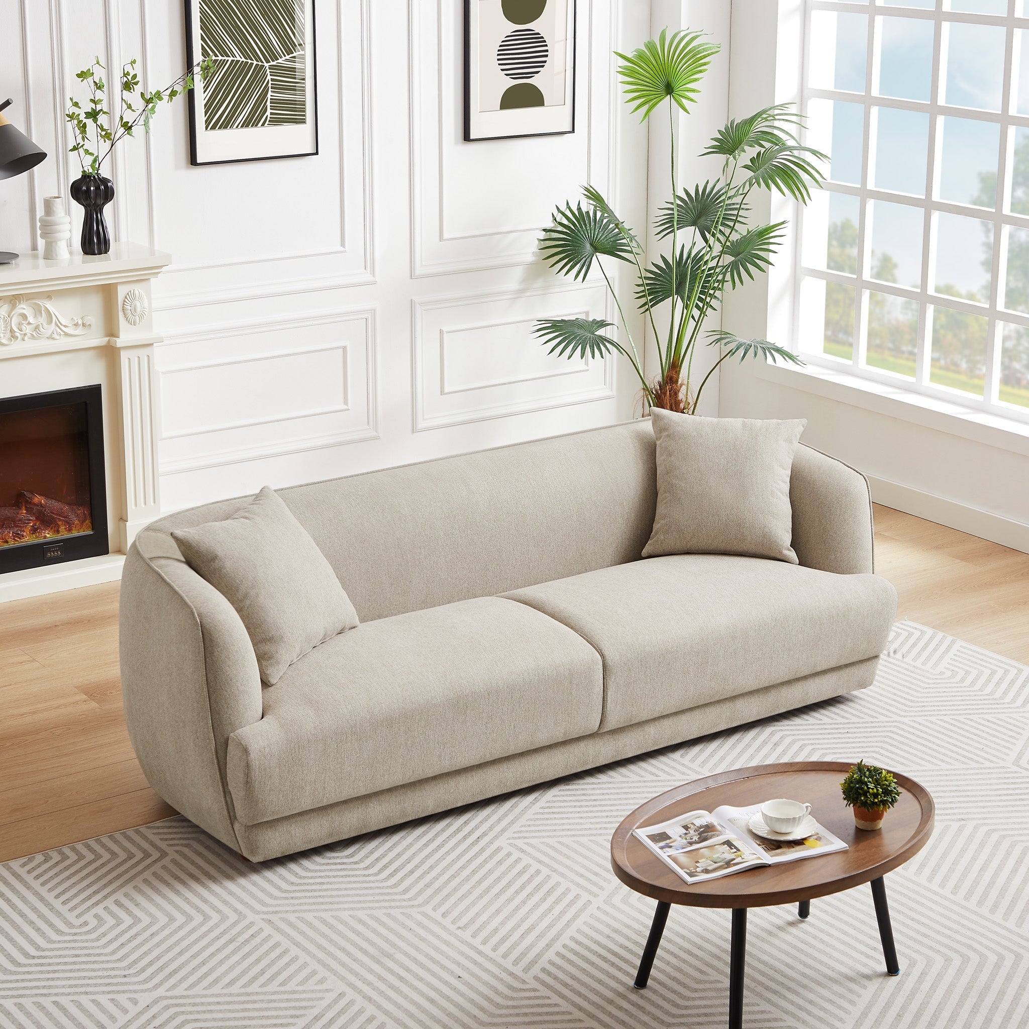 Venus Mocha Linen Sofa