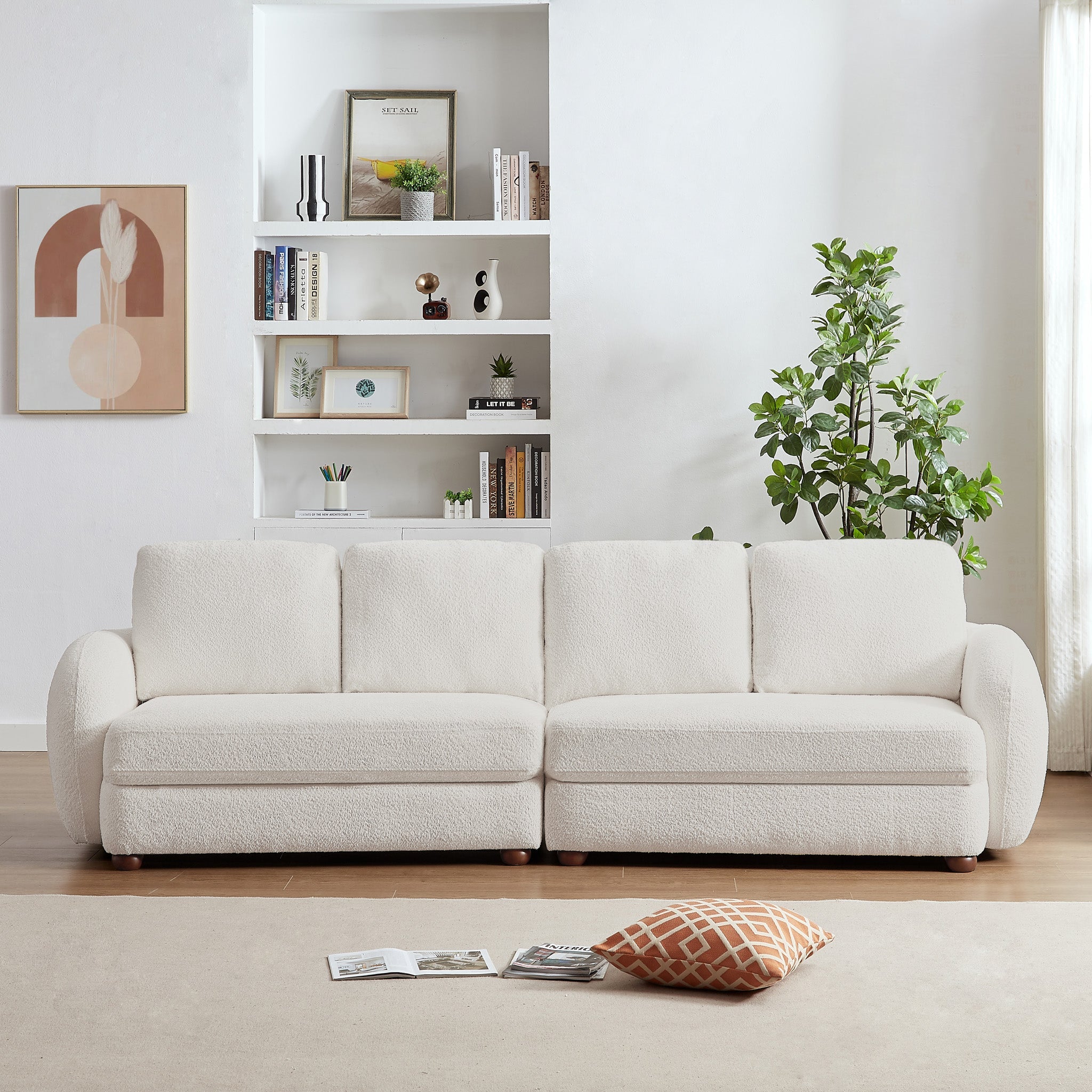 Virgil Cream Boucle Large Sofa