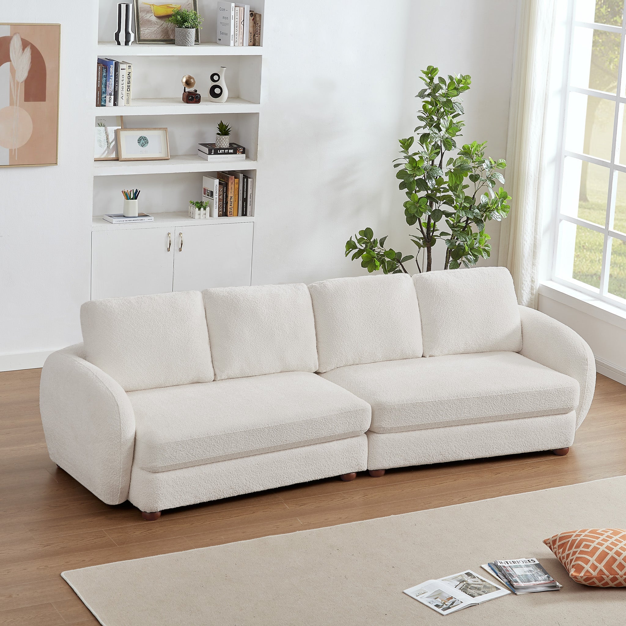 Virgil Cream Boucle Large Sofa