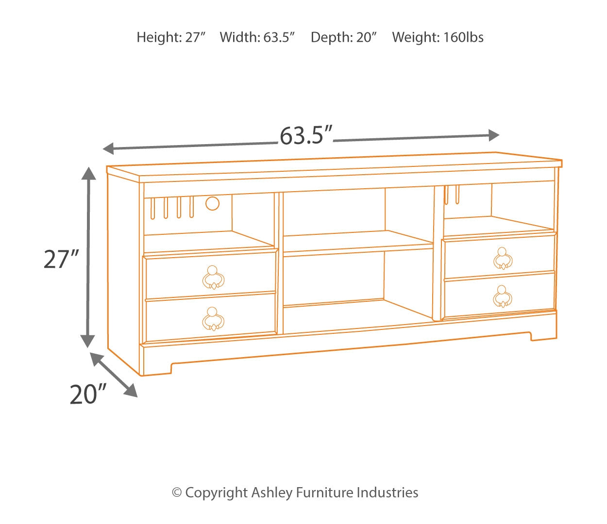 Willowton 64" TV Stand