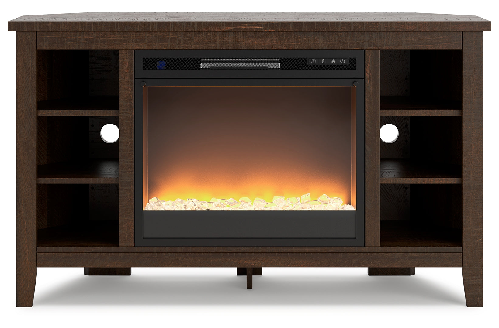 Camiburg Corner TV Stand with Electric Fireplace