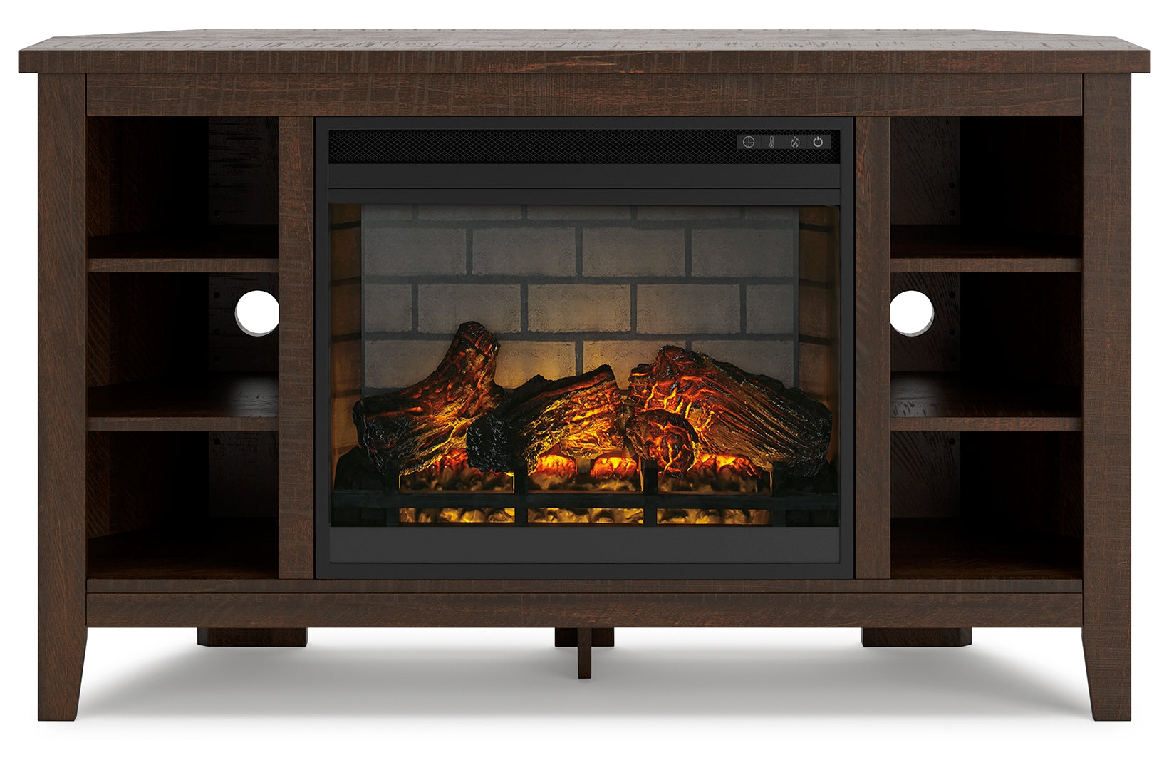 Camiburg Corner TV Stand with Electric Fireplace