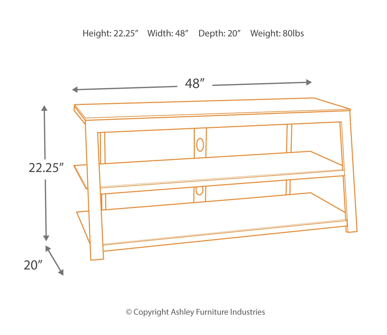 Rollynx 48" TV Stand